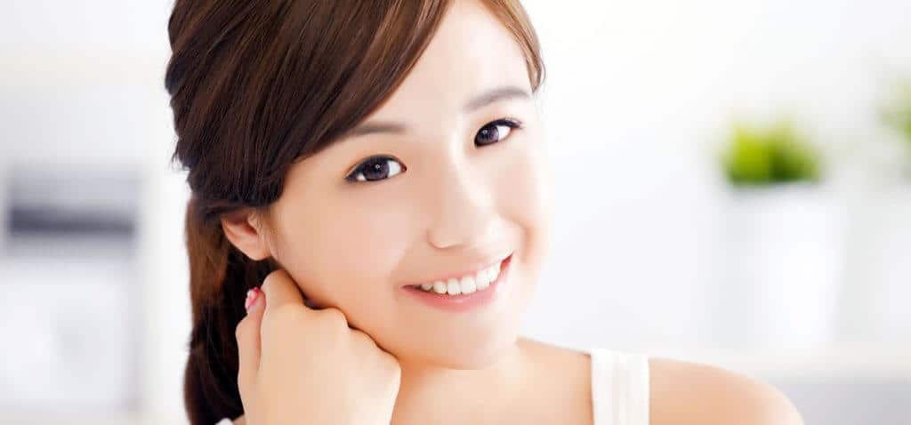 fair and pretty young asian woman