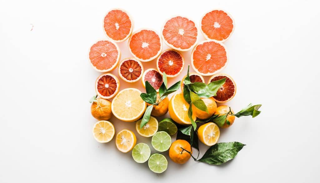 Grapefruit, oranges, lime and lemons for Vitamin C