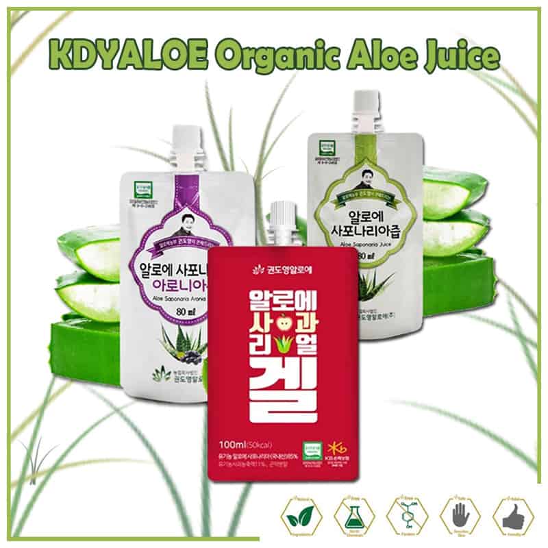 KDYALOE Organic Aloe Juice Drinkable Konjac Jelly