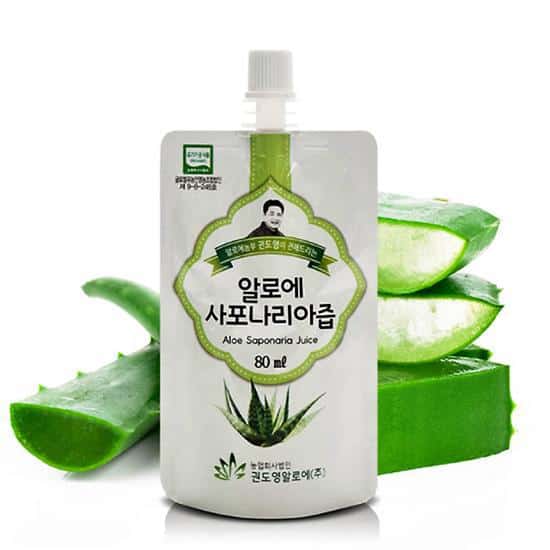 KDYALOE Organic Aloe Saponaria Juice Drinkable Konjac Jelly