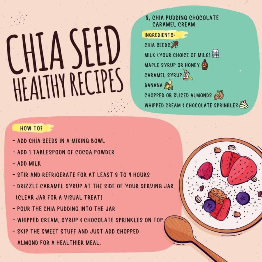 Chia Seed Healthy Recipes_Chia Pudding Chocolate Caramel Cream