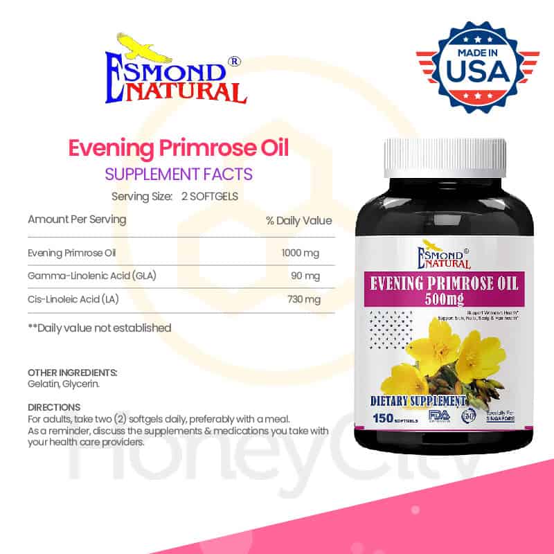 Esmond Natural Evening Primrose Oil Supplement Facts
